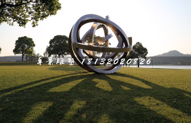 公園抽象雕塑，不銹鋼景觀雕塑 (2)