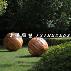 燈籠球銅雕，公園景觀雕塑