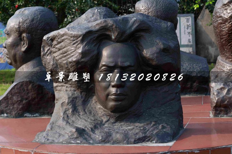 毛主席頭像浮雕，偉人銅浮雕