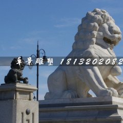 石獅子，漢白玉獅子雕塑