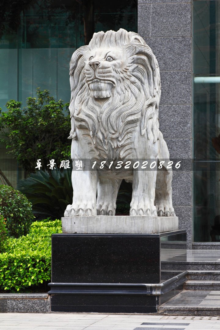 大理石獅子，歐式石獅子 (2)
