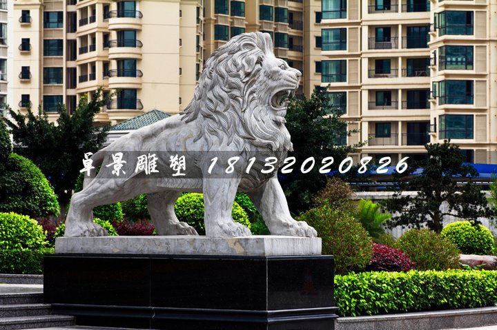大理石獅子，歐式石獅子 (1)