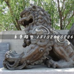 大型銅獅子，戲球獅銅雕