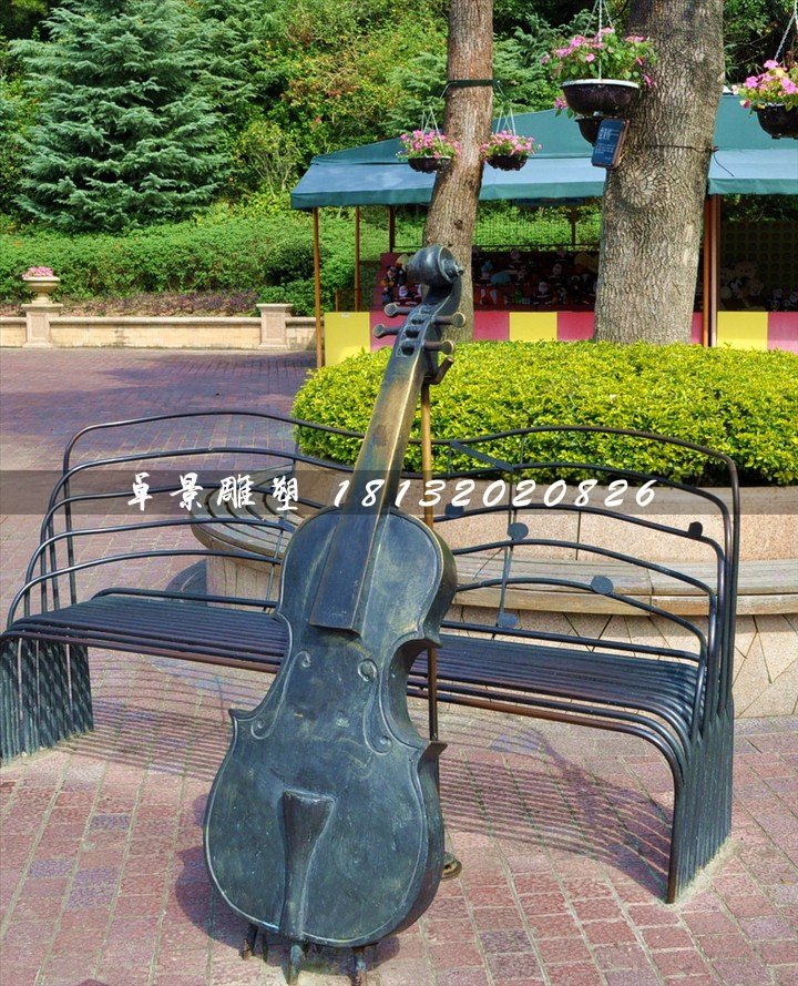 大提琴銅雕，公園景觀銅雕