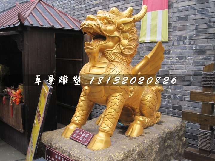 麒麟銅雕，神獸銅雕