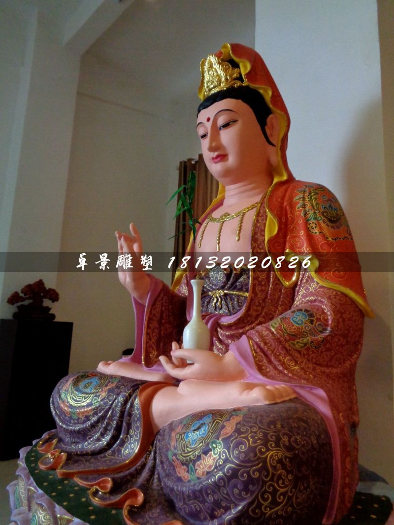 觀世音菩薩雕塑，玻璃鋼佛像