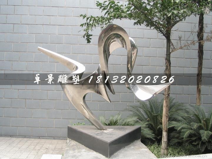 不銹鋼抽象雕塑，庭院擺件