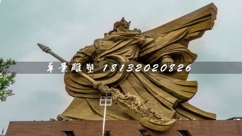 不銹鋼關(guān)公雕塑，廣場大型關(guān)公像 (2)