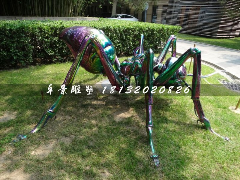 不銹鋼蜘蛛雕塑，公園動物雕塑