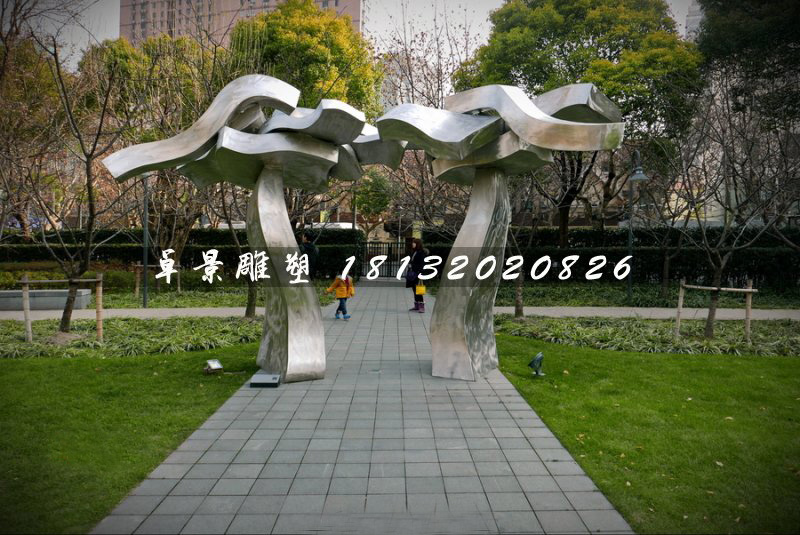 不銹鋼公園雕塑，不銹鋼造型門