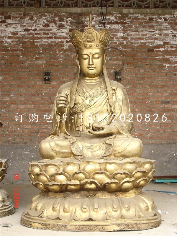 黃銅佛像雕塑，地藏王銅雕 (1)