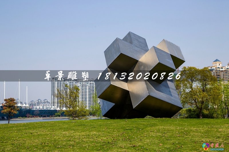 魔方雕塑，公園不銹鋼雕塑