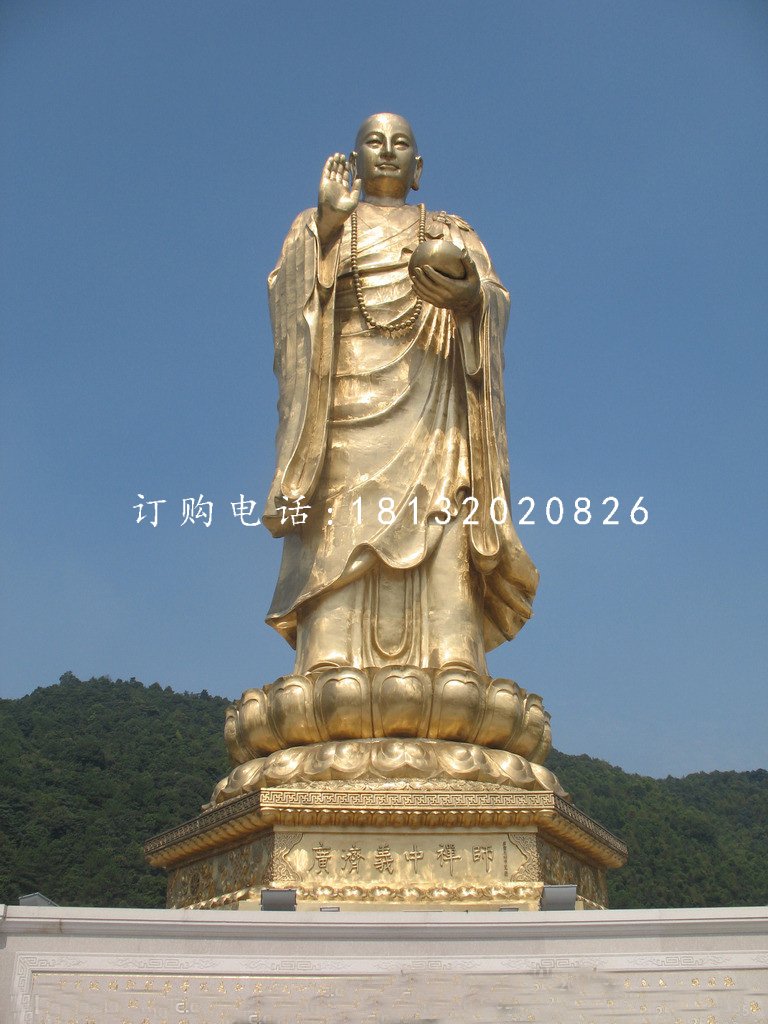 地藏王菩薩銅雕，大型立式銅佛像