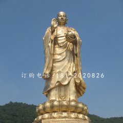 地藏王菩薩銅雕，大型立式銅佛像