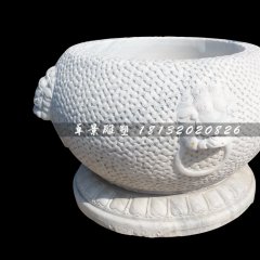 水缸石雕，大理石水缸