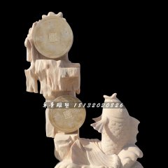 晚霞紅噴泉魚，招財(cái)魚石雕