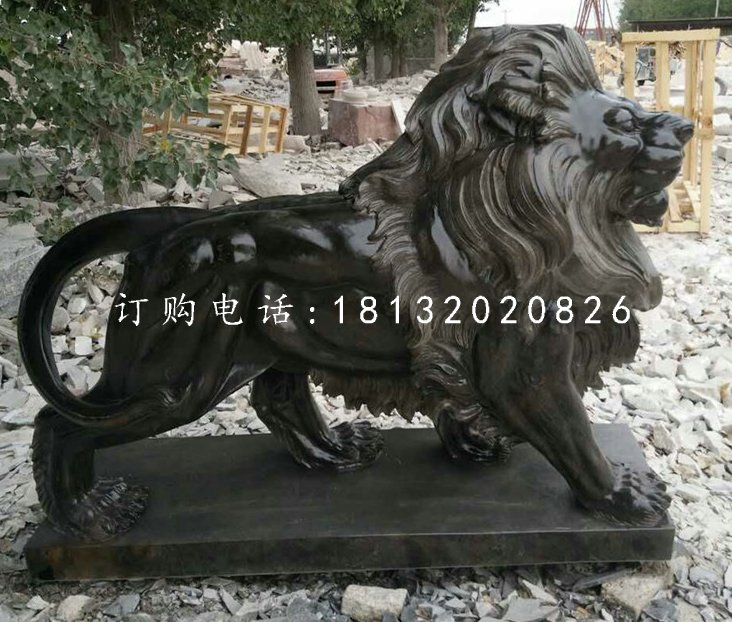 走獅石雕，西洋獅石雕
