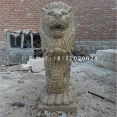 魚尾獅石雕，砂巖動(dòng)物雕塑