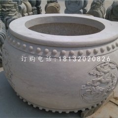 圓形水缸，大理石水缸