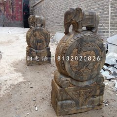 小象石門墩，門枕石