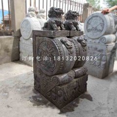 獅子抱鼓石，仿古門(mén)墩