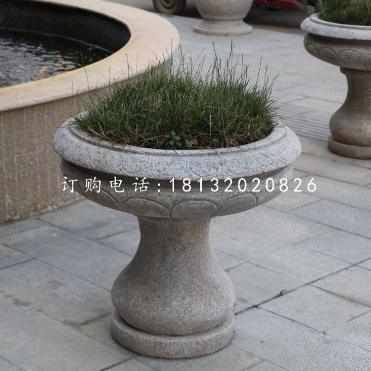 大理石花盆，公園石花盆
