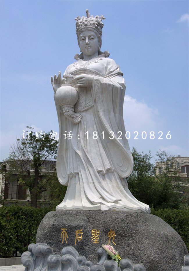 大理石媽祖雕塑，廣場(chǎng)神仙石雕