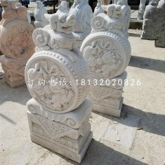 大理石門墩，門枕石雕塑