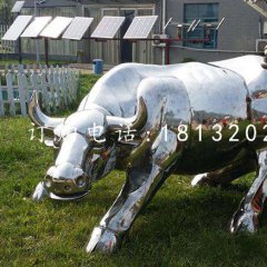 不銹鋼華爾街牛，企業(yè)雕塑