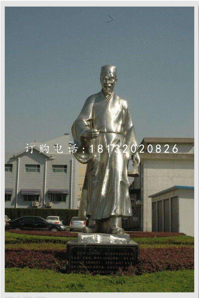 不銹鋼李時珍，醫(yī)院名人雕塑