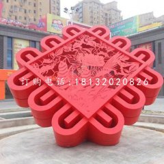 不銹鋼景觀雕塑，中國結(jié)雕塑
