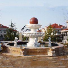 風(fēng)水球噴泉，小區(qū)景觀石雕