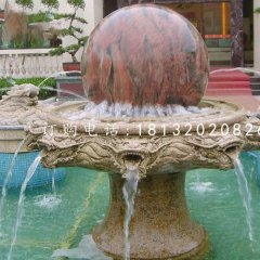 風(fēng)水球噴泉石雕，小區(qū)景觀石雕