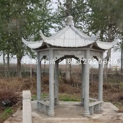 公園石涼亭，青石亭子