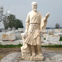 李時(shí)珍石雕，古代醫(yī)學(xué)名人石雕