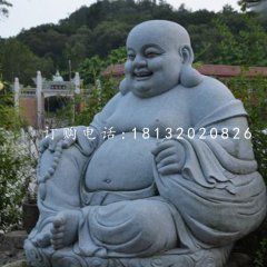 笑面佛石雕，青石彌勒佛