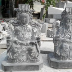 玉帝王母石雕，青石神仙雕塑