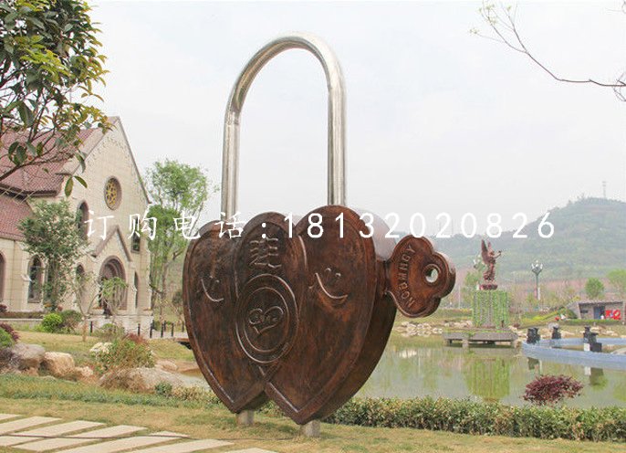 同心鎖銅雕，公園景觀銅雕