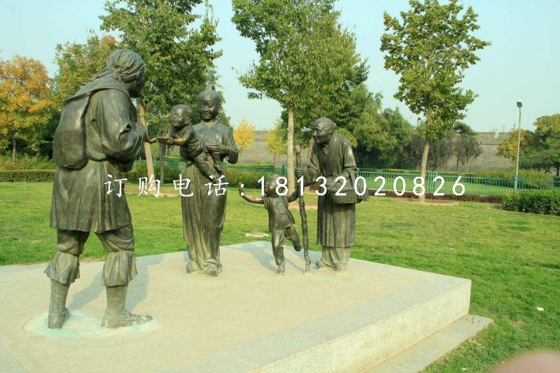 古代人物銅雕，公園景觀銅雕