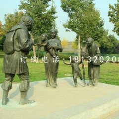 古代人物銅雕，公園景觀銅雕