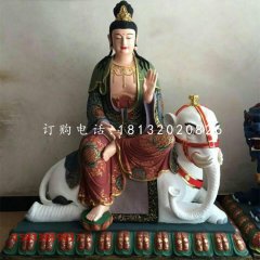 普賢菩薩雕塑，玻璃鋼佛像