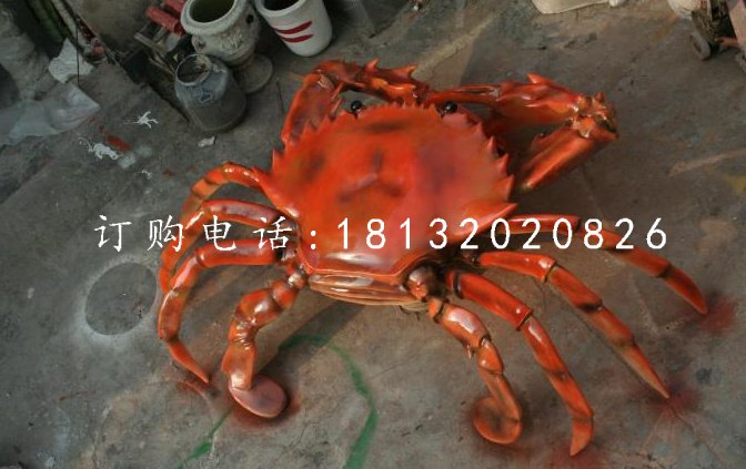 玻璃鋼螃蟹，海鮮雕塑