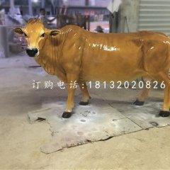 大黃牛雕塑，玻璃鋼動物雕塑