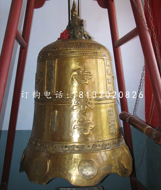 鑄銅鐘，寺廟銅鐘雕塑