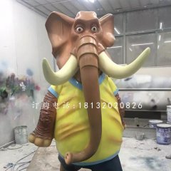 玻璃鋼大象，卡通大象雕塑