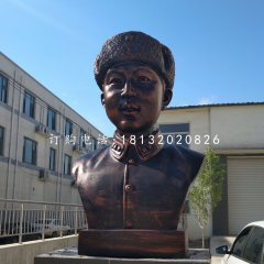 玻璃鋼仿銅雷鋒雕塑，名人雕塑