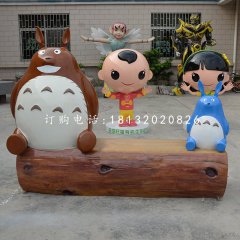 玻璃鋼龍貓，卡通雕塑