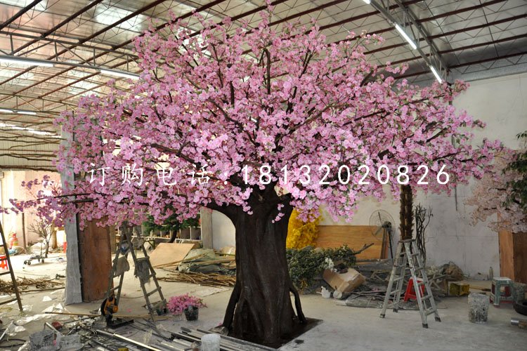 玻璃鋼桃花，仿真大樹