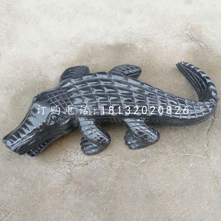 噴漆動(dòng)物雕塑,鱷魚石雕