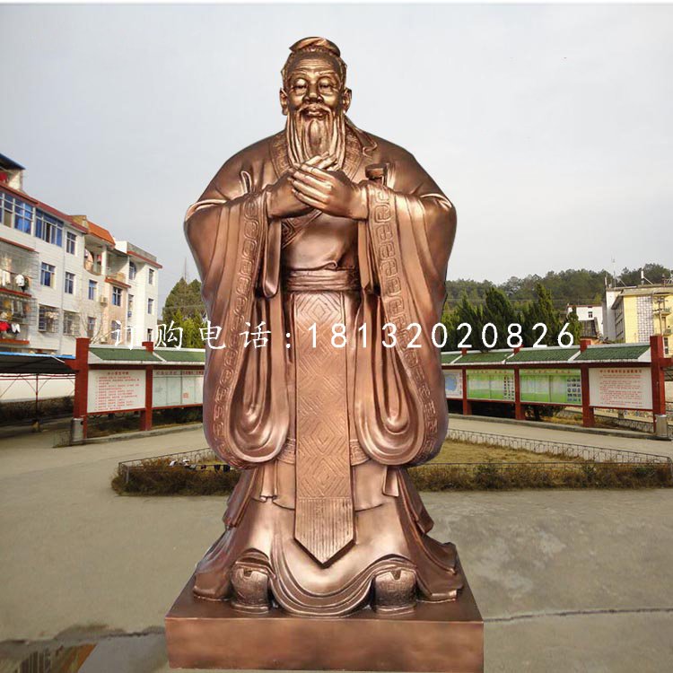 孔圣人銅雕，校園孔子銅雕